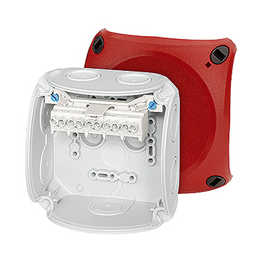 HEN DK 0404 R Krabcová rozvodka pro vnitřní a venkovní chráněné instalace IP 66, se svorkovnicí do 4