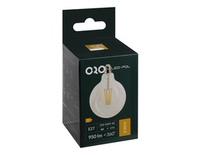 LED filamentová žárovka LED-POL Claro E27 G125 8W teplá bílá