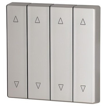 EATON 147623 CWIZ-04/23 Kryt RF tlačítka 4x1/4 55x55mm, Nahoru-dolů, Stříbrná, matná