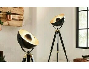 Lampa stojací EGLO STL 1 SCHWARZ MS GOLD COVALEDA