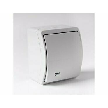 DAM K102 šedá - Ovládač zapínací se znakem světlo, řazení 1/0