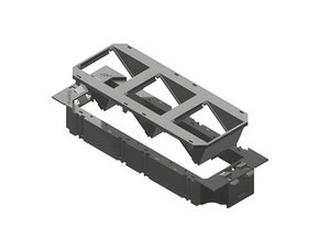 HLS HL TSBOD3.36ANGLE Vanička přístrojová, šikmá montáž, pro až 3 moduly 50x50mm, RAL 9011, PP