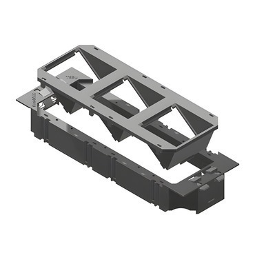 HLS HL TSBOD3.36ANGLE Vanička přístrojová, šikmá montáž, pro až 3 moduly 50x50mm, RAL 9011, PP