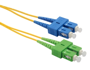 Patch kabel SOLARIX SXPC-SC/SC-APC/UPC-OS-1M-D, SC/APC-SC/UPC, Singlemode, 9/125, OS, Duplex, 1m
