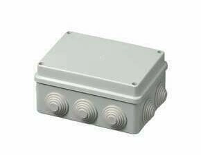 MALPRO S-BOX 306M Krabice S-BOX 306, 150 x 110 x 70 mm, 10 průchodek, IP55 šedá, kovové šrouby, 650°