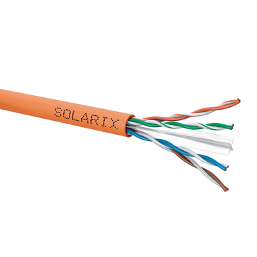 Kabel datový SOLARIX SXKD-6-UTP-LSOHFR-B2ca, CAT6, UTP, LSOHFR, B2ca s1 d1 a1, 500 m, oranžová