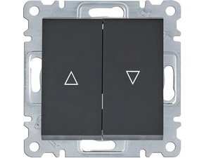 HAG WL0323 Tlačítko žaluziové 1-pólové, černá mat