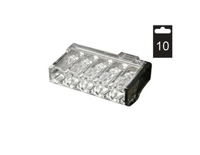 EL 1078510 Svorka krabicová mini. PC215-G/10 bezšroub., 5x 0,5-2,5 mm2, tran./šedá (bal.10)