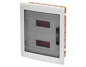 Rozvaděč zapuštěný GEWISS GW40606BS, 24m (12x2)-ip40, 1ks svorkovnice n/pe, kouřová dvířka