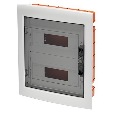 Rozvaděč zapuštěný GEWISS GW40606BS, 24m (12x2)-ip40, 1ks svorkovnice n/pe, kouřová dvířka