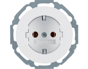 HAG 47272089 Zásuvka, SCHUKO, 16 A, 250 V ~, natočení o 45° vlevo, bezšroub. svorky, Berker R.1/R.3,