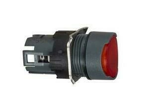 SCHN ZB6AF4 Ovládací hlavice stiskací prosvětlená, lícující s aretací - rudá