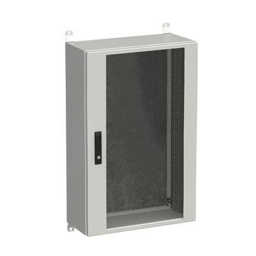 Rozvaděč nástěnný SOLARIX LC-20-21U-63-12-G, 19", 21U, 600x300 mm, skleněné dveře, zámek, venkovní