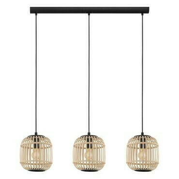 Svítidlo závěsné EGLO HL 3 E27 SCHWARZ HOLZ BORDESLEY