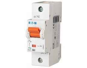 EATON 247995 PLHT-D63 Jistič PLHT, char D, 1-pólový, Icn=25kA, In=63A
