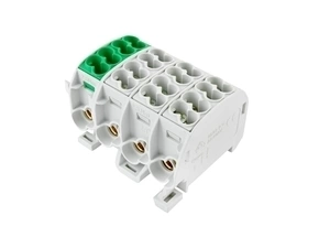 EL 1004212 Svorkovnice rozbočovací HLAK 25//4 C 3LPE, 152A, 4pól., CU, IP20, 3xŠ/Z, na DIN (bal.1)