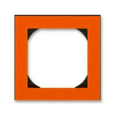 Rámeček jednonásobný ABB Levit 3901H-A05510 66, oranžová/kouř. černá, s otvorem 55x55
