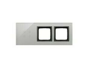 Kryt dotyk. ovl. SIMON DSTR3400/72, 1 ovl. Simon 54 Touch, 4 dotyk.+2 otvory, bouř./černá