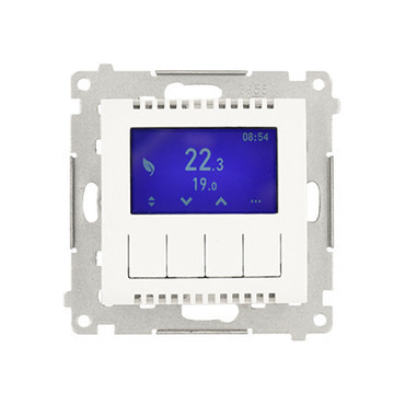 SIMON DETD1A.01/11 Termostat programovatelný, v sadě vnější senzor teploty (sonda),  bílá