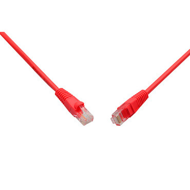 Kabel patch SOLARIX C6-114RD-0,5MB, CAT6, UTP, PVC, snag-proof, 0,5m, červený