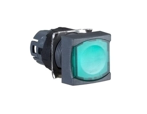 SCHN ZB6CW3 Ovládací hlavice stiskací prosvětlená, lícující s návrat. - zelená