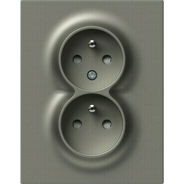 TEM ZÁSUVKA FRANCOUZSKÁ DVOJITÁ 2P+E 16A 250V~ TI F titan