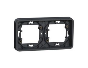 SCHN MUR34101 Mureva Styl - Rámeček IP55 pro zapuštěnou montáž 2 násobný horizontální, Antracit