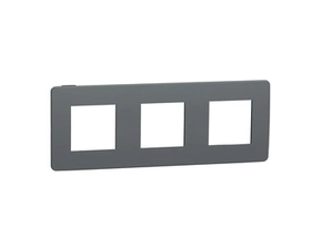 SCHN NU280622 Unica Studio Color - Krycí rámeček trojnásobný, Dark Grey/Černý