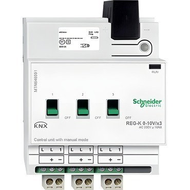 SCHN MTN646991 KNX řídicí jednotka 0-10V/1-10V REG-K/3-násobná+manuální režim