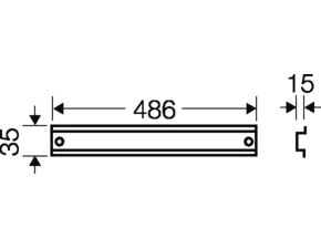 HEN FP TS 54 Lišta DIN pro montáž do rozvodnic FP velikosti 3 a 4, délka 486mm