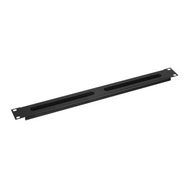 Panel průchozí SOLARIX PRP-1U-B, 19", 1U, kartáč, černý