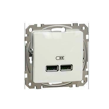 SCHN SDD111401 Sedna D/E - Dvojitá USB A+A nabíječka 2.1A, Bílá