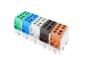 EL 1002831 Svorkovnice rozbočovací HLAK 25 5/10 BSG-S, 100A, 5pól., AL/CU, IP20, na DIN /2080512 (ba