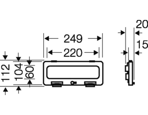 HEN Mi KL 12 Odklápěcí okénko pro 12 modulů, IP 65