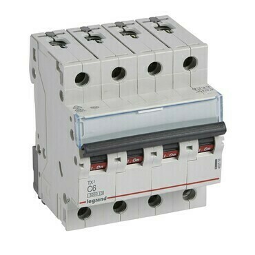 Jistič čtyřpolový LEGRAND 403558 TX3 4P C6 6000A