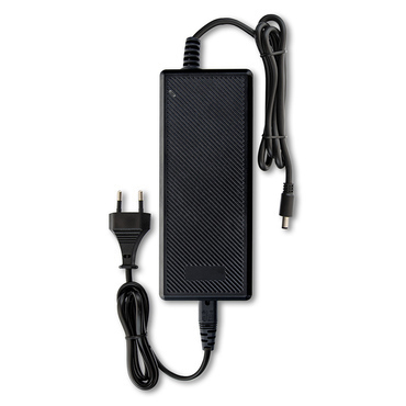 Adaptér napájecí MC LED adaptér 120W, DC 12V/10A, IP20, černý plast, s vidlicí