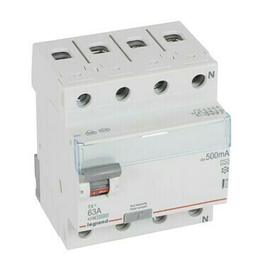 Chránič čtyřpolový LEGRAND 411796 TX3 CHRÁN. 4P 63A 500MA A