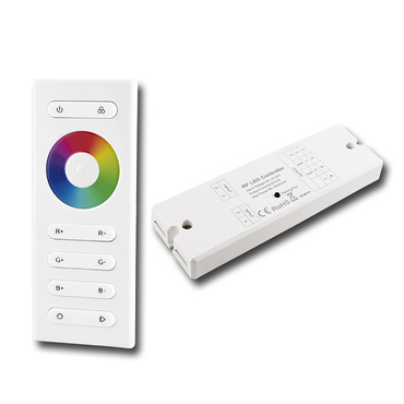 Sada MC LED RF ovladač-RGB, 1 zóna, bílý+přijímač