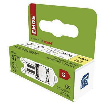 EMOS ZE0306 HALOGEN JC 42W G9 WW. 580lm