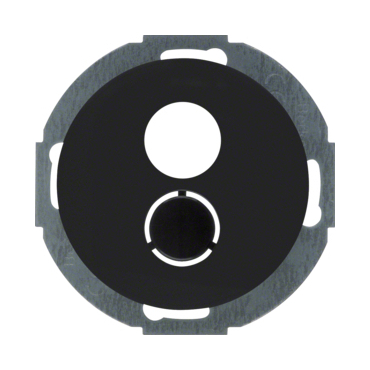 HAG 11962035 Zásuvka pro až 2 miniaturní konektory, 1 vylamovací otvor, Serie R.classic, černá, lesk