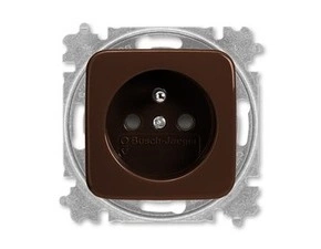 Zásuvka jednonásobná ABB Reflex SI 6619B-A06357 H, hnědá, s clonkami (typ 6619)