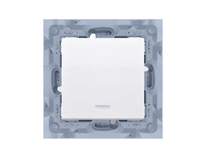 Přepínač střídavý SIMON 10 CW6L.01/X/11, LED podsv., ř.6So, 10A/250V~, šr. sv., bílá