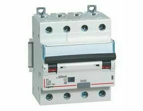 Chránič kombinovaný LEGRAND 411241 DX3 KOMB. 4P C25 300MA A 6KA