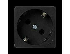 Zásuvka K45 SIMON KL01/14, 1 nás., Schuko se sign., 16A/250V~, natoč., 16A/250V~, šr. sv., grafit