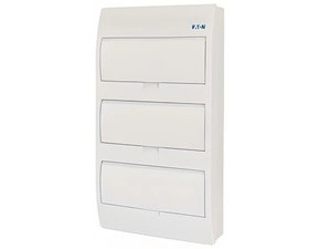 Rozvodnice nástěnná EATON 284642 BC-O-3/36-TW-ECO, bílé plast. dveře, 3 řady, 36 modulů
