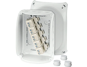 HEN DK 1616 GZ Krabcová rozvodka pro vnitřní a venkovní chráněné instalace IP 55/IP 66, se svorkovni