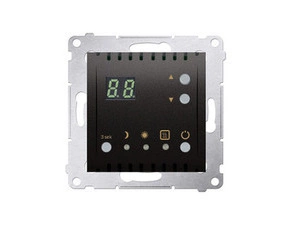 SIMON 54 DTRNW.01/48 Termostat s displejem, vestavěný senzor teploty, (strojek s krytem) 16(2) A, 23