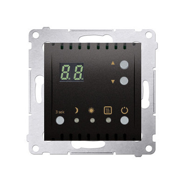 SIMON 54 DTRNW.01/48 Termostat s displejem, vestavěný senzor teploty, (strojek s krytem) 16(2) A, 23