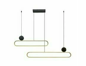 LED svítidlo závěsné RABALUX 72268 CIRCADO černá/zlatá LED 48W