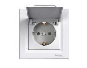 SCHN EPH3100121 Asfora - Zásuvka SCHUKO 250V 16A s víčkem, bílá
